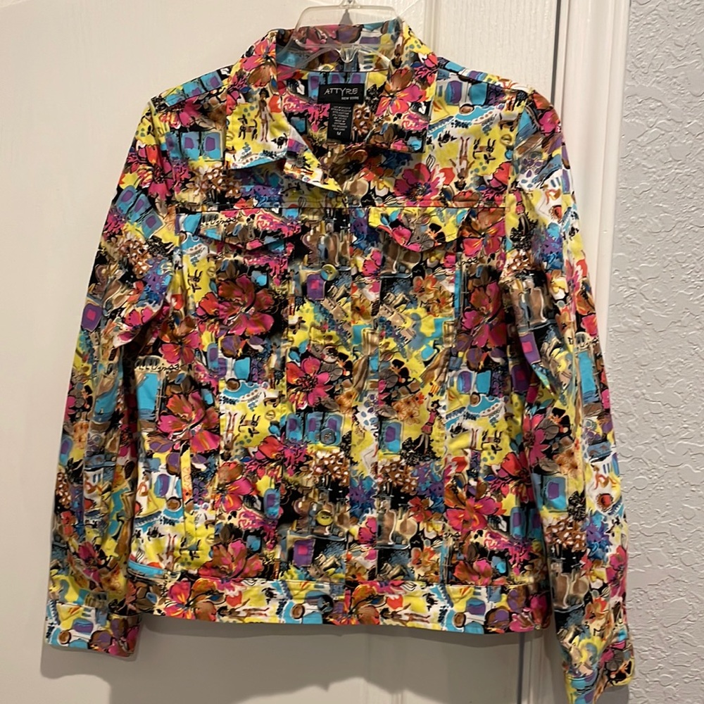 ATTYRE CUTE COLORFUL PRINT JACKET